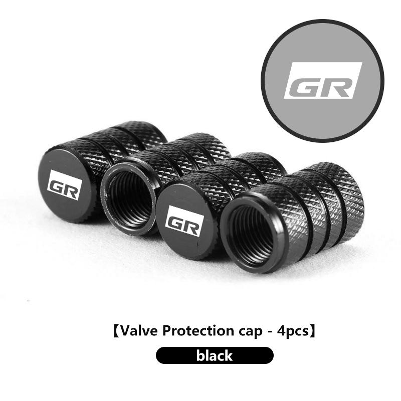 4PCS Car Wheel Tire Valve Cap Cover Airdust Waterproof For Toyota Gazoo Racing TRD Corolla Yaris Chr Auris Rav4 Prado