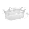 Clear Plastic Storage Bins Small Set of 8 Easy Access Containers with Carry Handles Organizing Bedroom Bathroom Office Kitchen