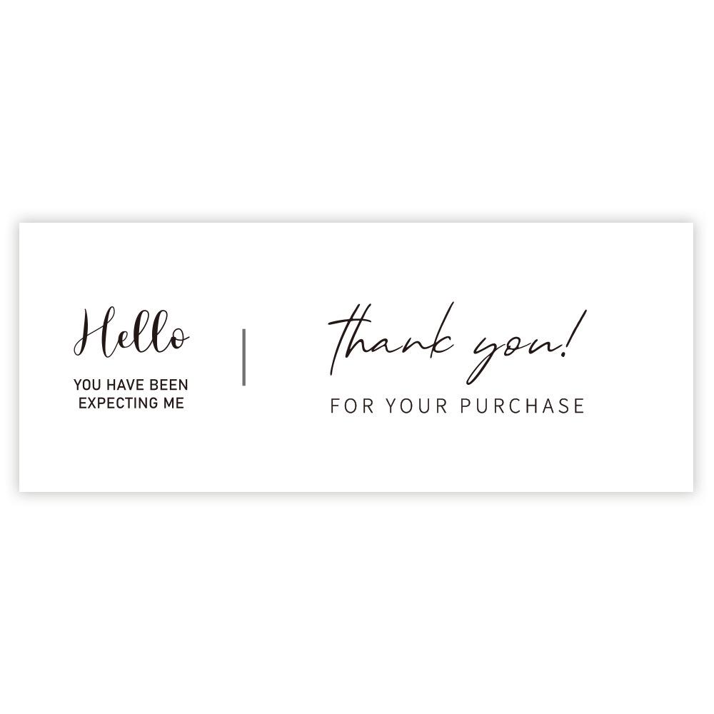 50 White Thank You Stickers - Gift Box Sealing & Packaging Labels for Takeout