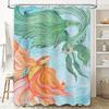 Artistic Fish Design Shower Curtain with Vibrant Colors Perfect for Bathroom Decor