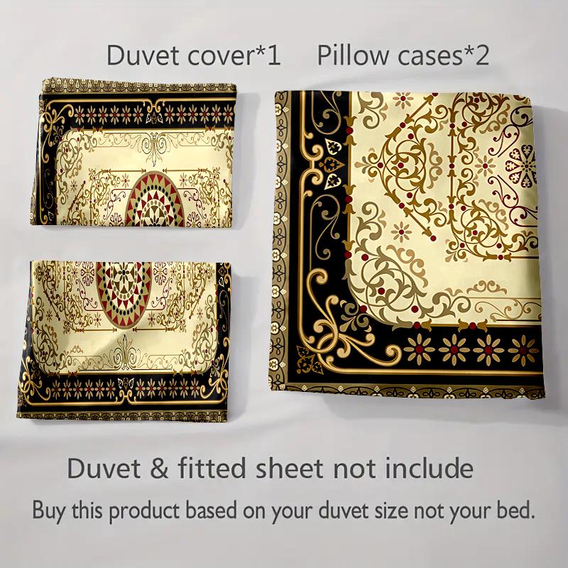 Ornate, Geometric, Floral. Bedding Duvet Cover Sets Duvet Covers Pillowcases Gifts (1 * Duvet Cover 2 * Pillowcases, Without Duvet Insert)