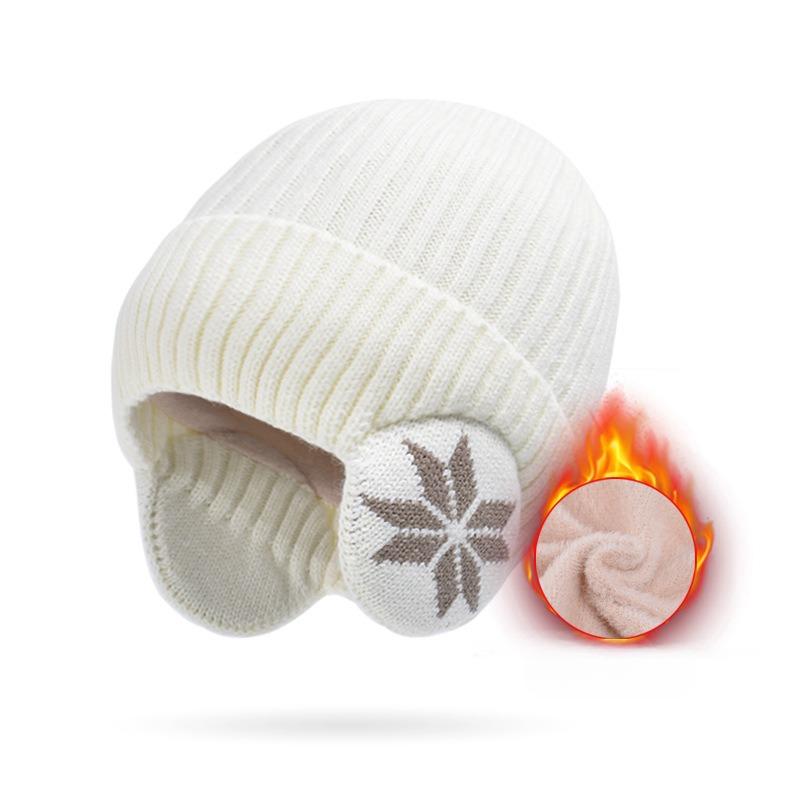 Winter Earmuff Cap Unisex Warm Thickened Knitting Wool Beanie Cold Outdoor Sports Windproof Thermal Ear Protection Hat Caps