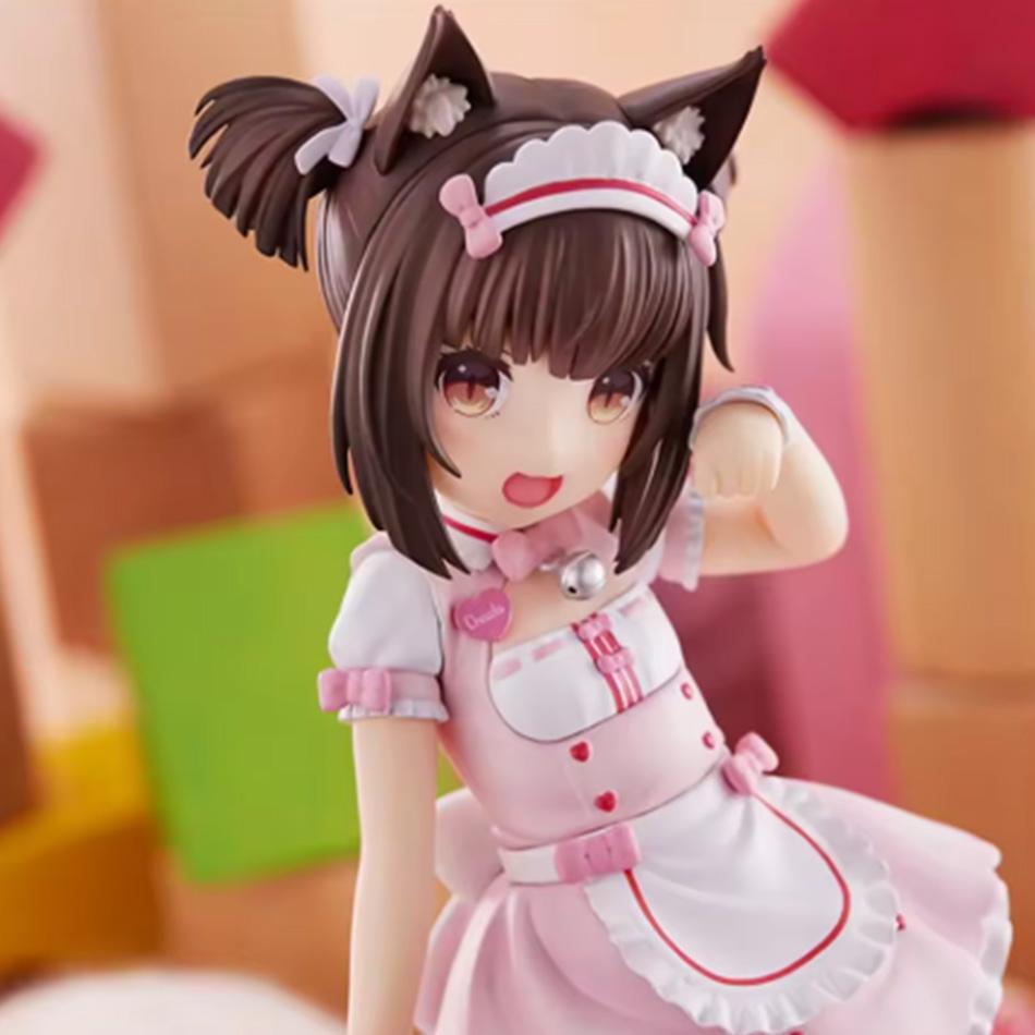 2 uds 18cm  figura de anime kawaii chica chocolate Linda figura de acción sirvienta vainilla colección de figuras modelo