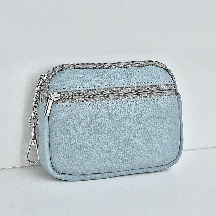 PU Leather Money Coin Purse New with Key Ring Waterproof Pocket Purse Zipper Large Capacity Credit Card Holder Women Wallet