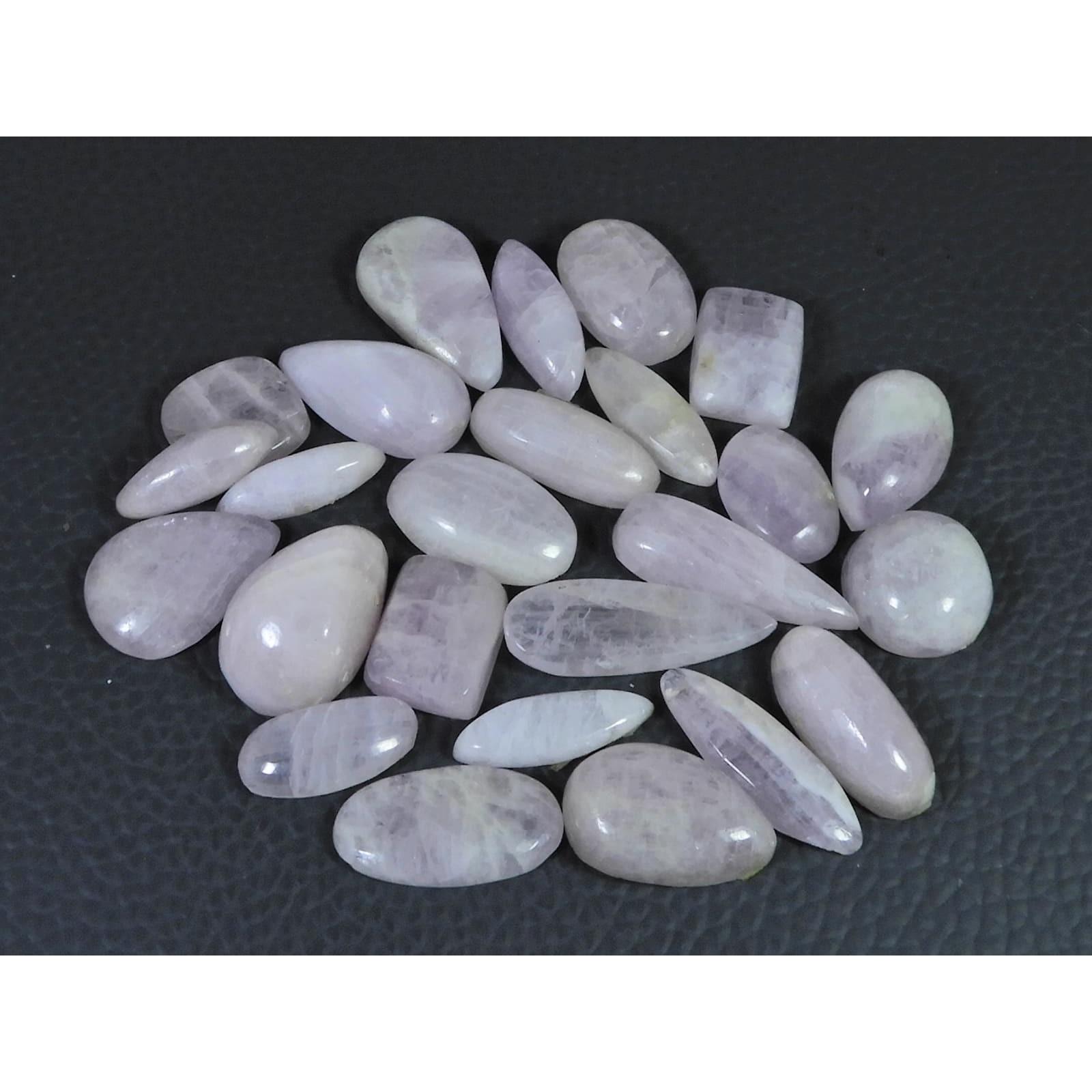 183Cts. Natural Pink Kunzite Mix Cabochon Loose Gemstone 25Pcs Lot 16-21MM C-1174