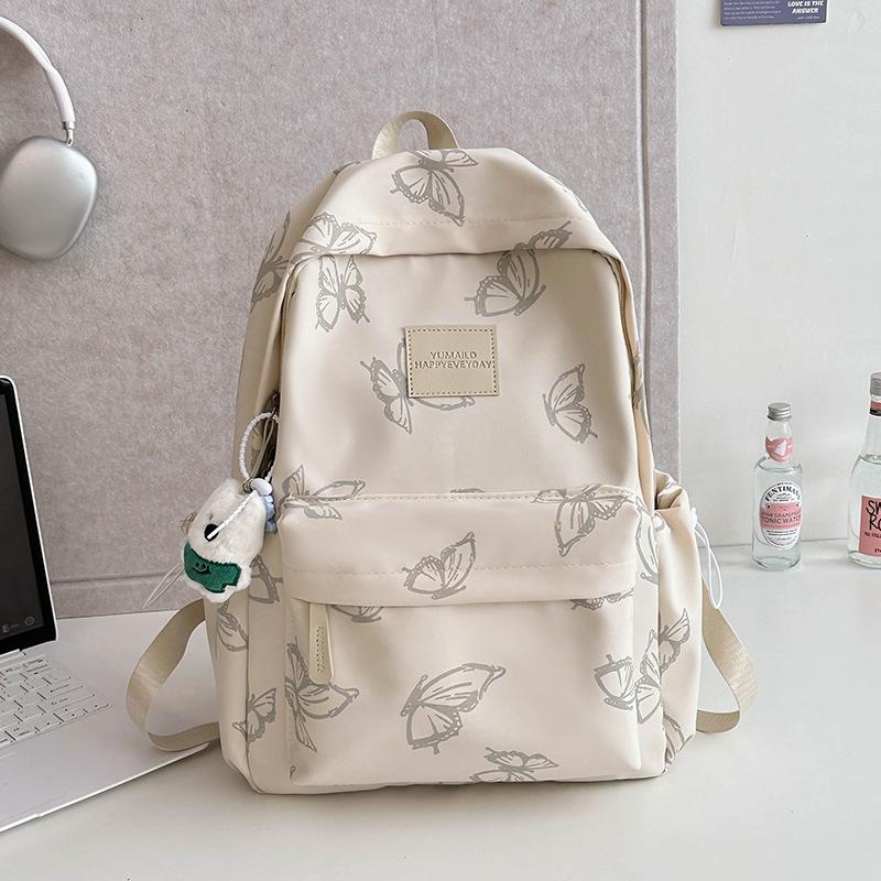 Schoolbagins Wind School Bag Female College Student Japanese Fashion Butterfly High School Student Backpack Female Lightweight Junior High School