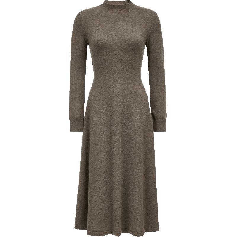 

VEROMODA 2025 A/W Wool Blend Stand Collar A-Line Knit Dress S