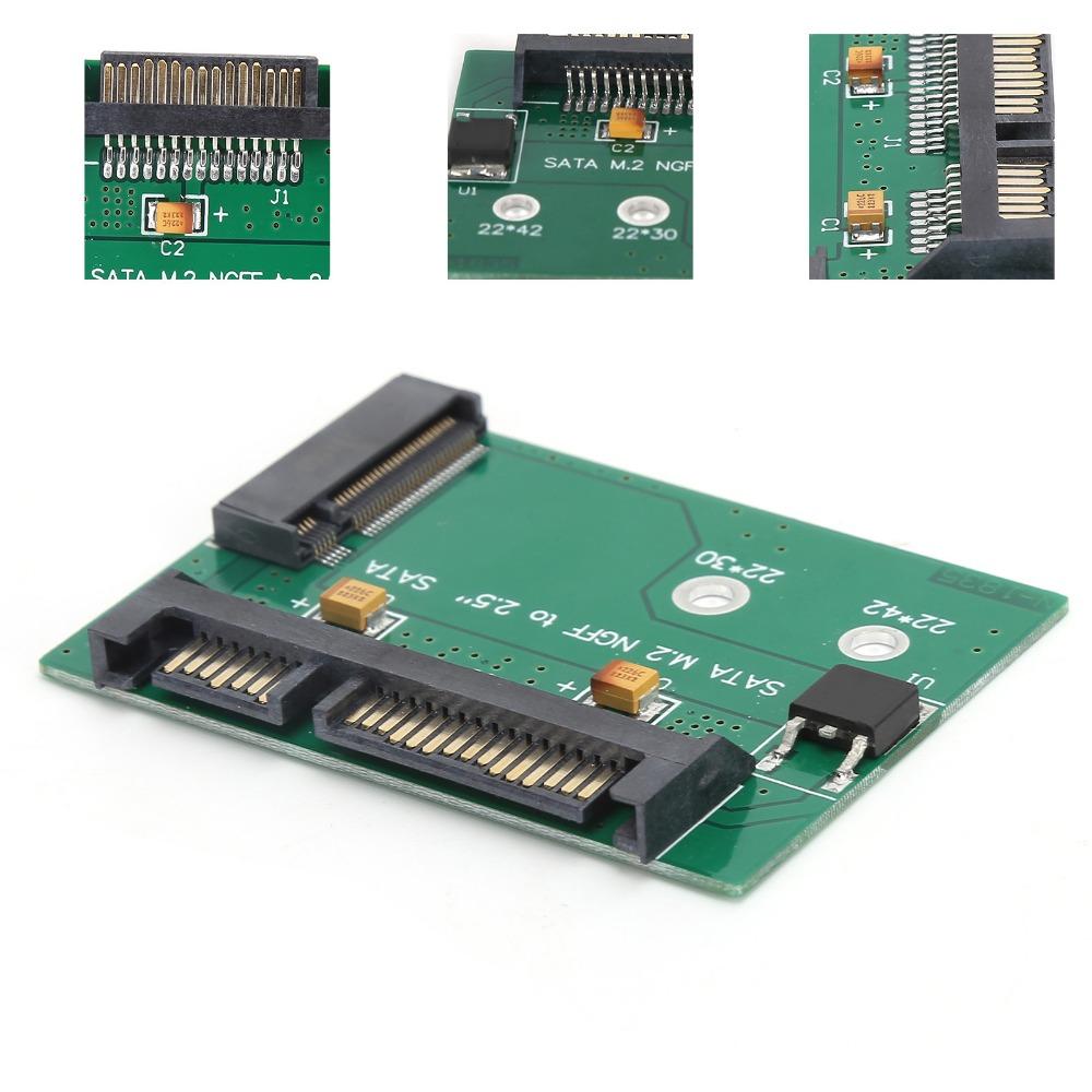 2.5 Inch M.2 NGFF SSD to 2.5in SATA3 Board SSD Converter Computer Hard Laptop Compatibility