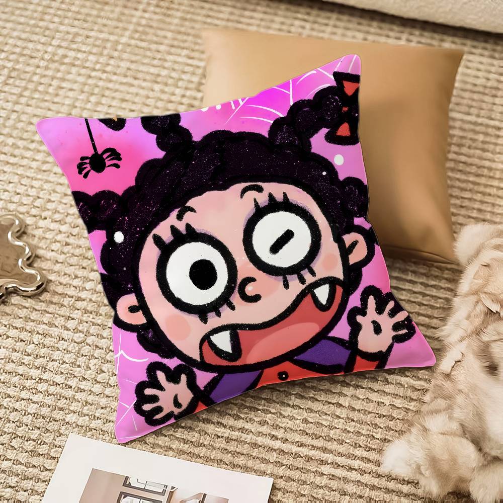 Mona The Vampire Pillow Case Anti-dustmite Invisible Zipper Sofa Bed