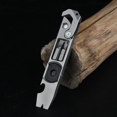 Multi-function 20mm Wrench Crowbar Titanium Alloy Screwdriver Outdoor Camping Riding On Foot EDC Tools Nail Puller Bottle Opener