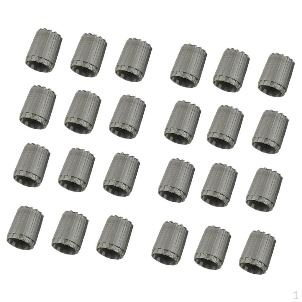 

24 шт. Колпачки стержней клапанов колесных шин для стандартного серого цвета