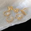 Gold Plated Zircon Pearl Glass Tassel Open Ring - Luxury Statement Piece Ring