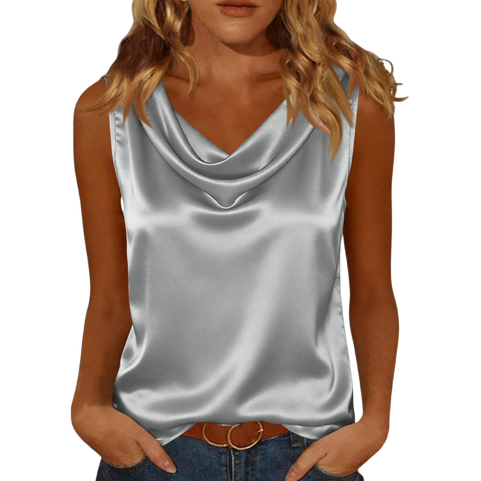 Женские топы без рукавов с V-образным вырезом, повседневные футболки L