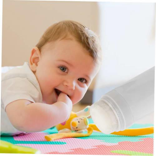 WATIIFUFU 2-Piece Infant Talcum Powder Bottle with Puff, Home Use Baby Powder Case, Large Capacity, Smooth Dispensing Design