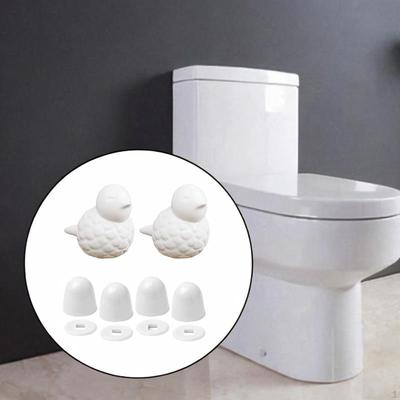 2 Stück Toilettenschraubenabdeckungen Keramikschraubenabdeckung Badezimmerzubehör Ersatzteile Stilvoller Vogel
