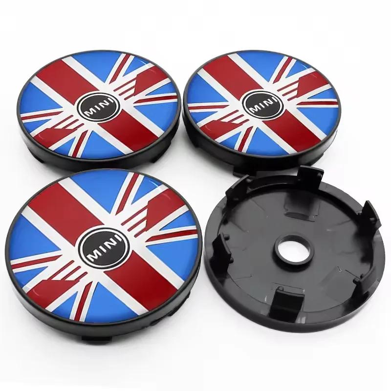 4Pcs 60mm Car Wheel Center Hub Caps Rim Cover Emblem Badge For MINI Cooper One S JCW R56 R53 R57 R60 R59 F54 F55 F56 Accessories