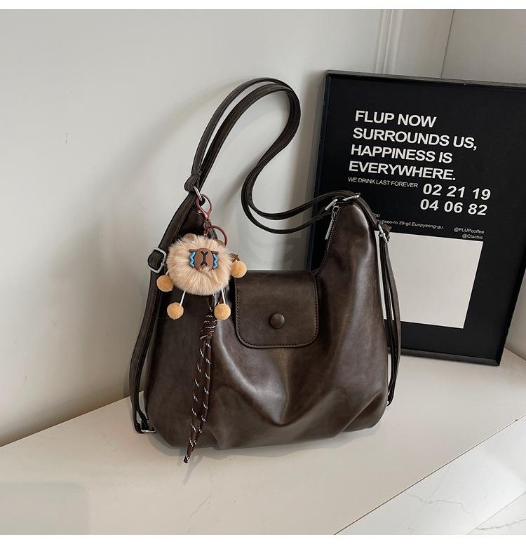 Fashion Retro Large-capacity Bag Women's 2025 New High-end Shoulder Bag Versatile Tote Bag Multi-purpose Backpack