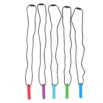 5ks přívěsek na kousátka pro miminka Silikonový krystal Orální motorické pomůcky Žvýkací náhrdelník Orální motorická terapeutická hračka