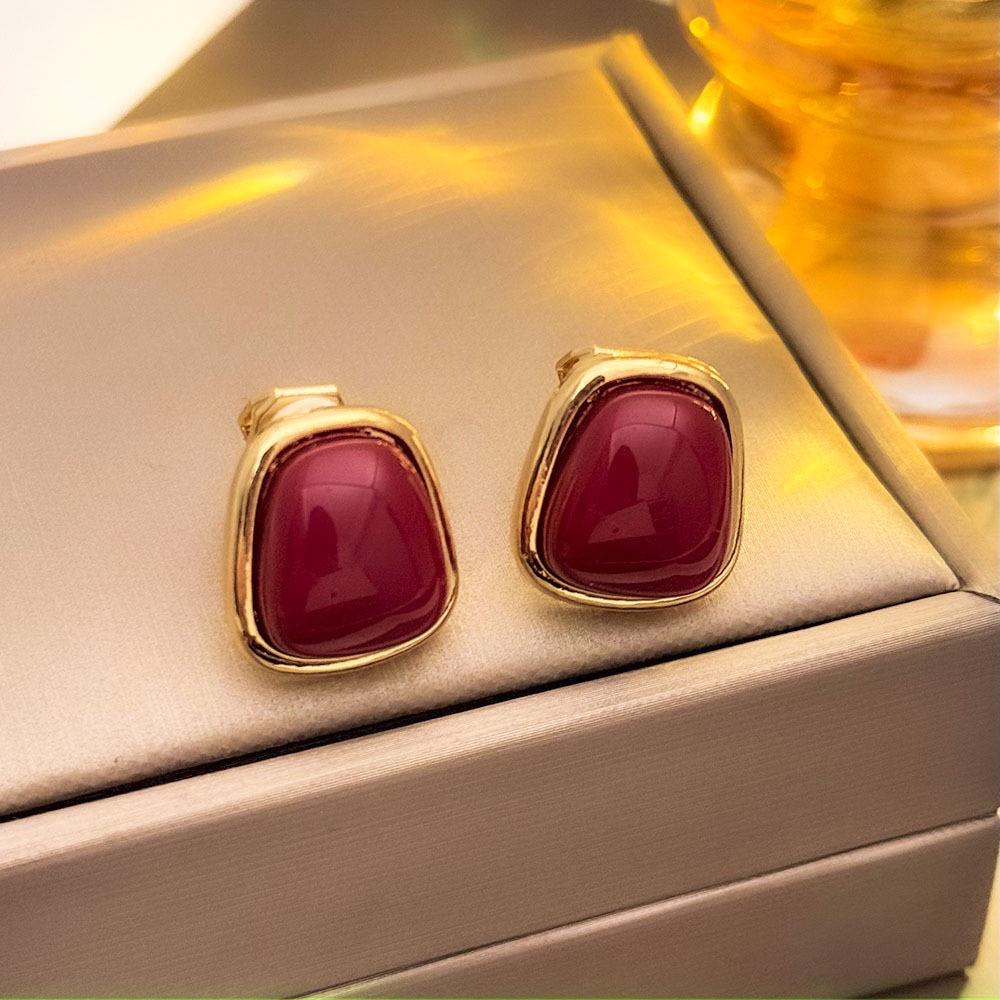 High-End Französische Dreieck Ohrclips ohne Piercing - Damen Einfache, Elegante, Luxuriöse Ohrringe