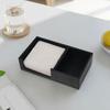 Square Leather Tissue Holder with Logo Printing - Creative Napkin Paper Storage Box for Hotels and Restaurants