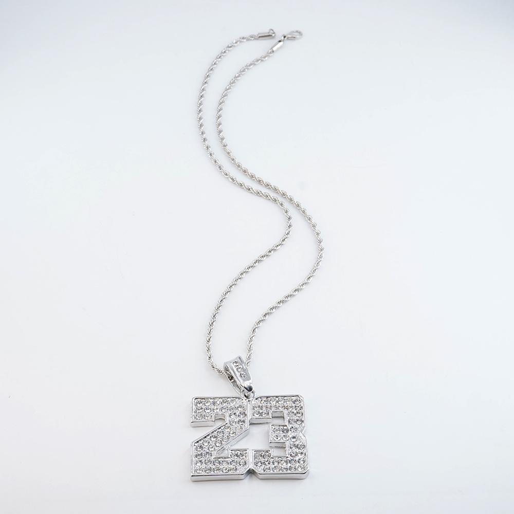 No. 23 Hip-Hop Pendant Necklace - Versatile Men's Sweater Jewelry