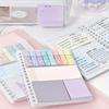 Pink Sticky Note Notebook Writable Relocatable Adhesive Labels Index Stickers Colorful Pages for Office and Home Organization
