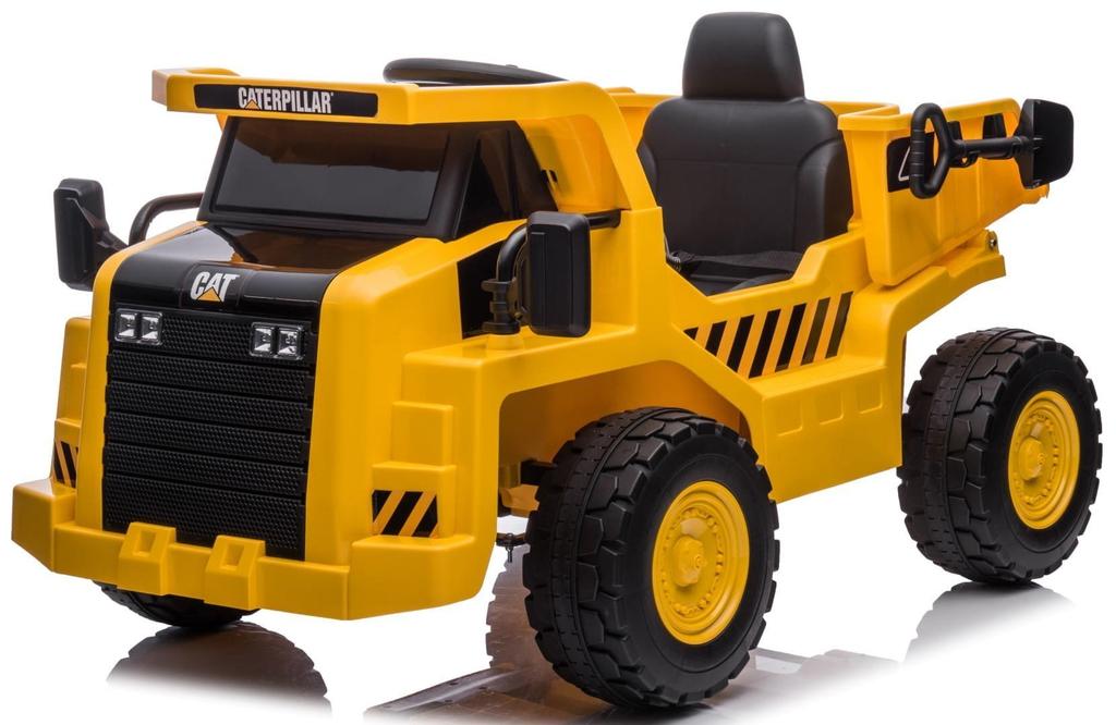 Battery Powered Ride-On Toy Tipper Electric Drive Cat Yellow Sun Baby