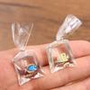 6pcs Creative Mini Practical Transparent Resin Fish-shaped Bag Pendant Handcrafted DIY Accessories For Bags And Keychains