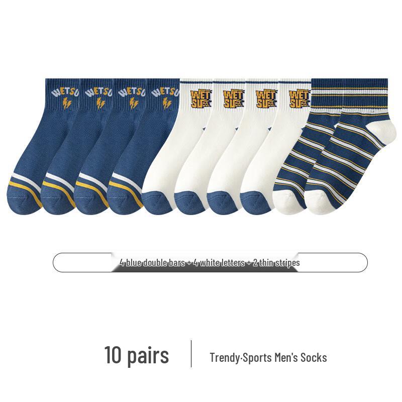 

Yalu Men s Color-blocked Thin Athletic Socks (10 Pairs) Standard