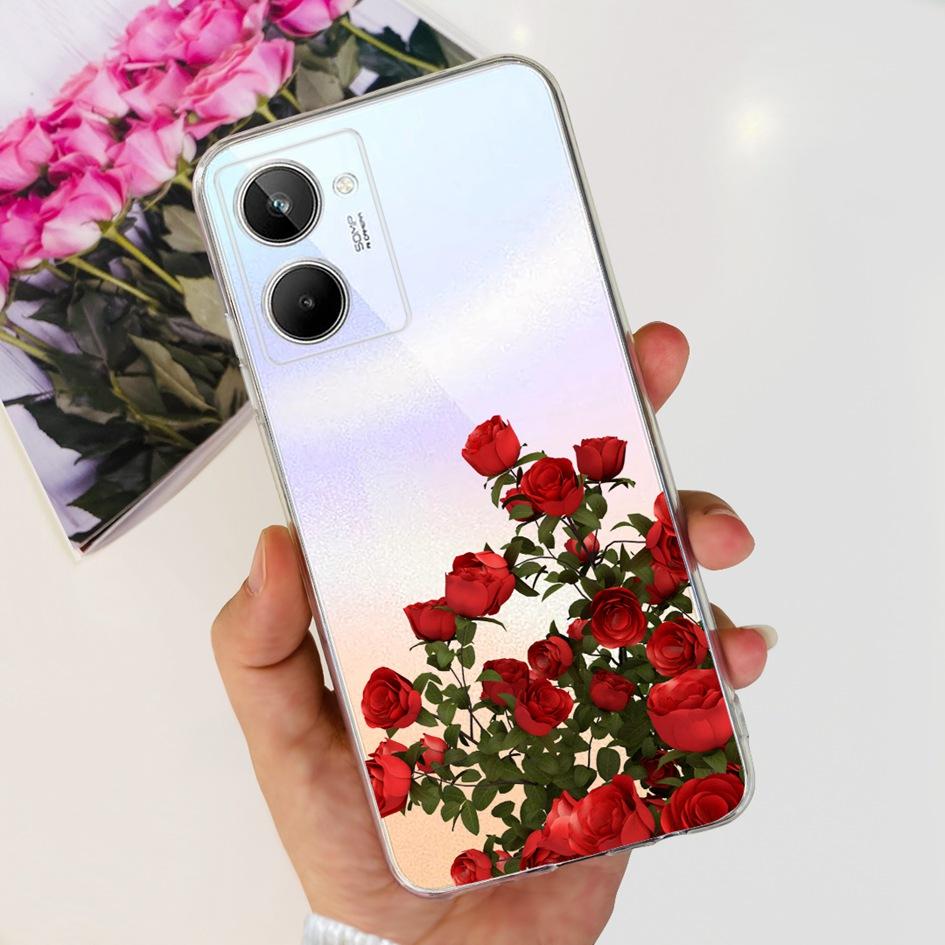 For Realme 10 Case RMX3630 Back Cover Cute Panda Cartoon Slim Soft Clear Silicone Phone Case For Realme 10 Pro Plus RMX3687 Capa