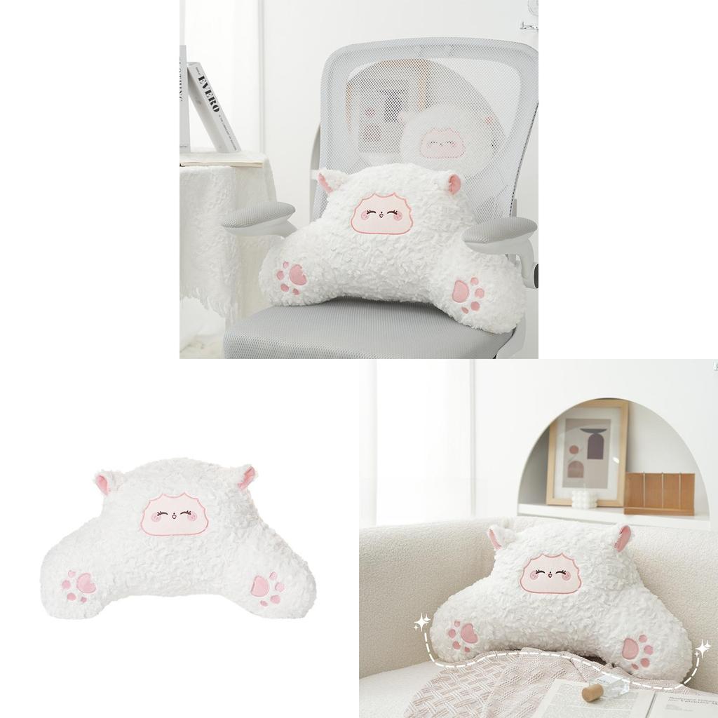 Cartoon Sheep Plush Cushion For Living Room Decor With Pp Cotton Filling