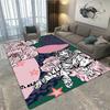 Leoparden-Blumenmuster Teppich Groß Waschbarer Bodenläufer für Wohnzimmer Schlafzimmer Arbeitszimmer Spielzimmer Fußmatte Heimdekoration Teppich