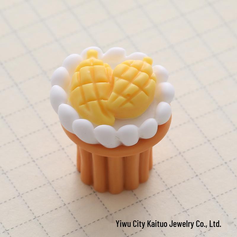 DIY Simulation Food Toy Cake Accessories: Cream Glue, Phone Case Decor, Headdress, Hair Tie, Sticker, Ornament, Pendant.