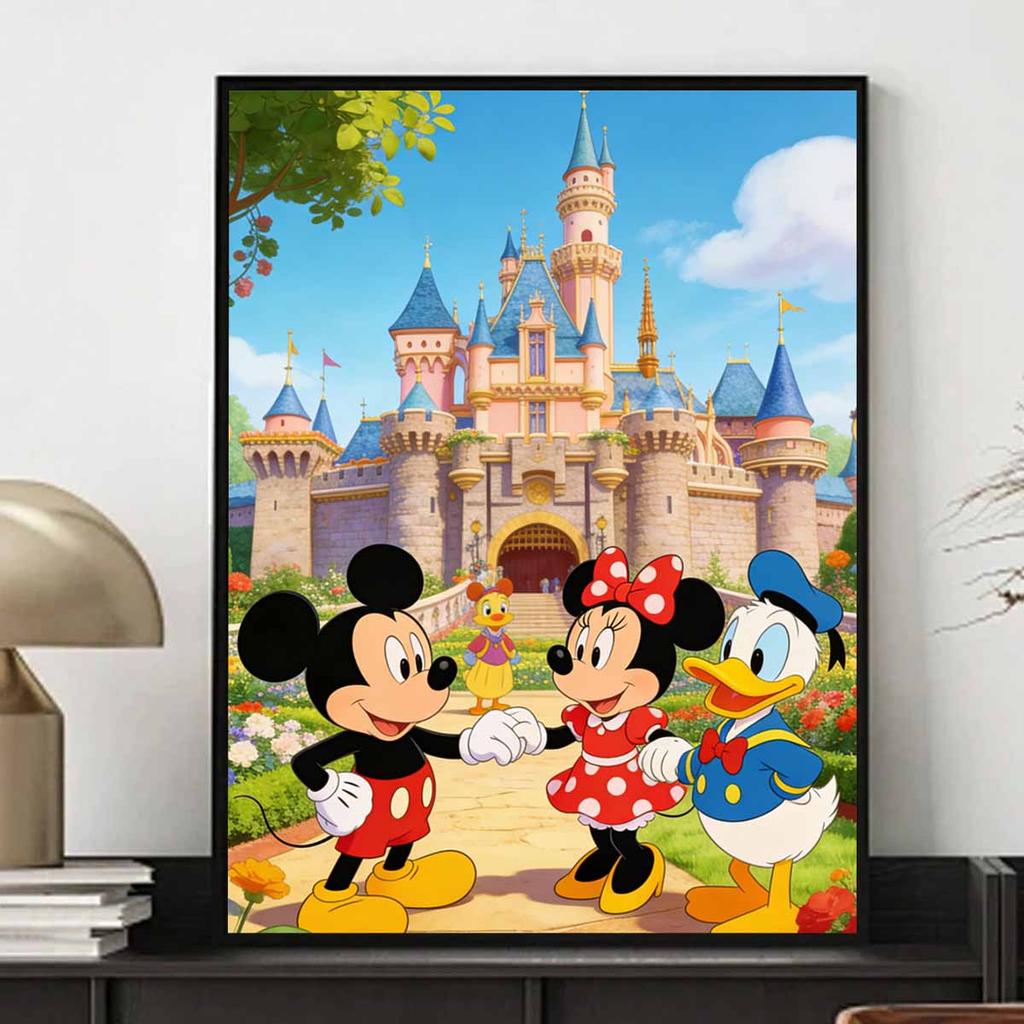 Disney diamond painting Mickey Mouse Minnie Mouse Donald Duck castle handmade diy mosaic art painting kit home decoration