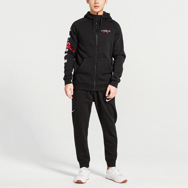 Мужские топы с капюшоном на молнии с длинным рукавом и принтом логотипа Jordan — фото 3