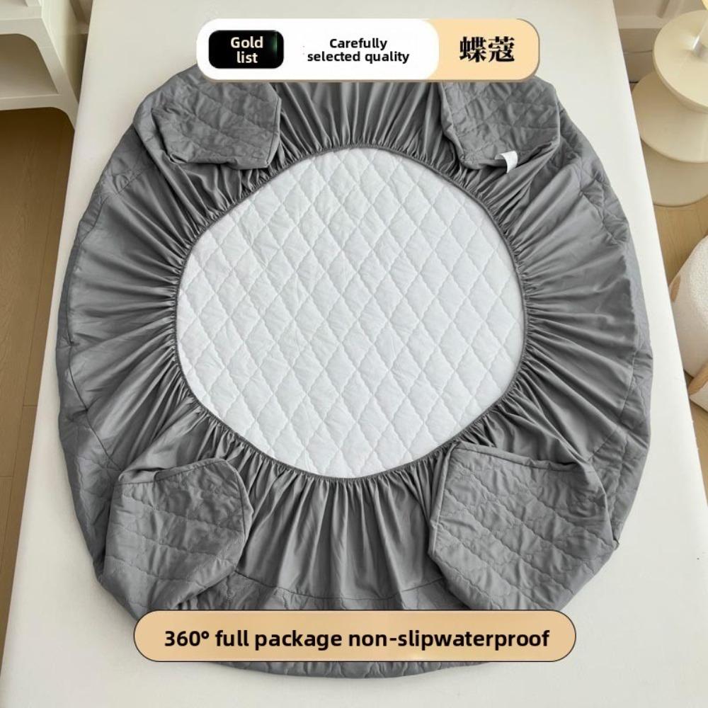 Waterproof Fitted Sheet Quilted Urine-Proof Non-Slip All-Around Mattress Protector Bed Cover Single Piece