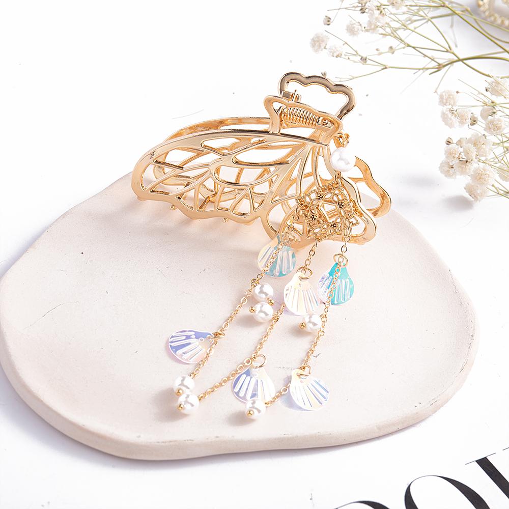 New Chinese Style Lotus Flower Tassel Hair Stick for Women Vintage Metal Safe Lock Chopstick Hair Sticks Hair Accessories