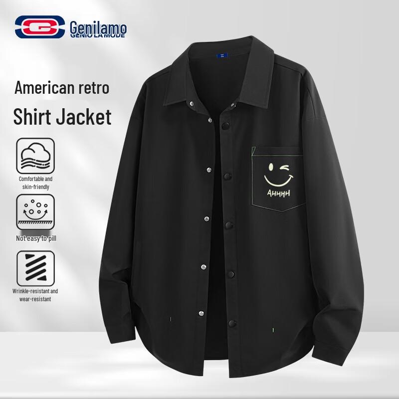 Мужская повседневная рубашка-куртка GENIOLAMODE L