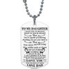 Necklace Fashion To My Son Daughter Dad Mom Dog Tag Birthday Gift Kids For