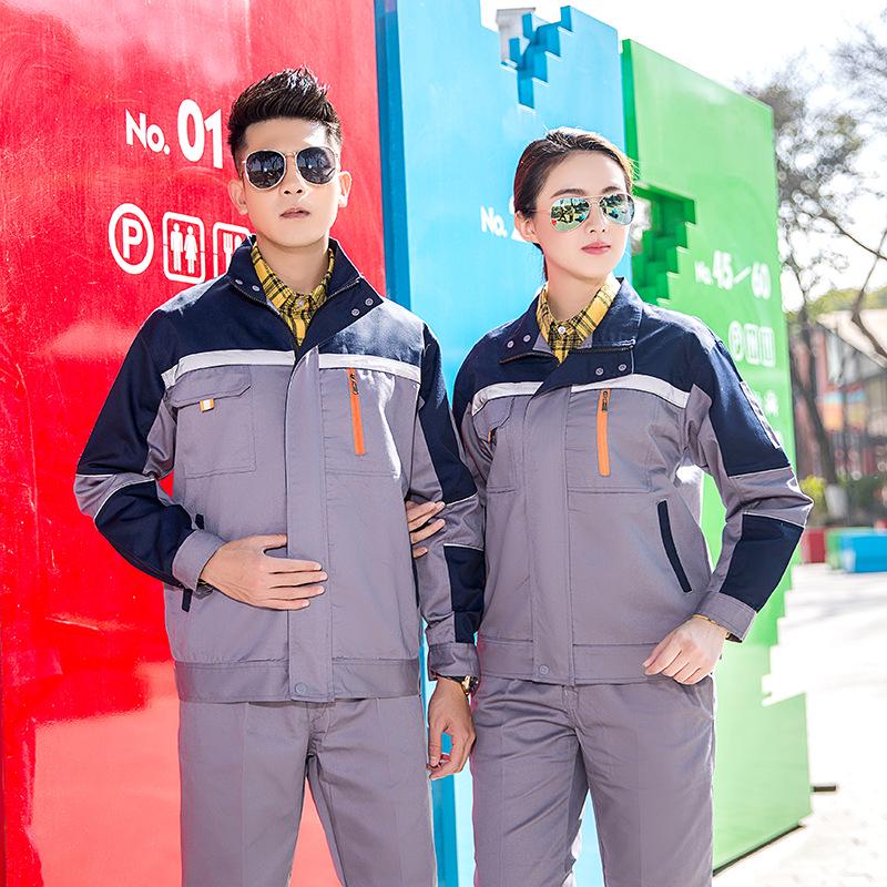 Dirt-Resistant Reflective Workwear Set for Autumn/Winter - Durable Clothing for Construction and Auto Repair