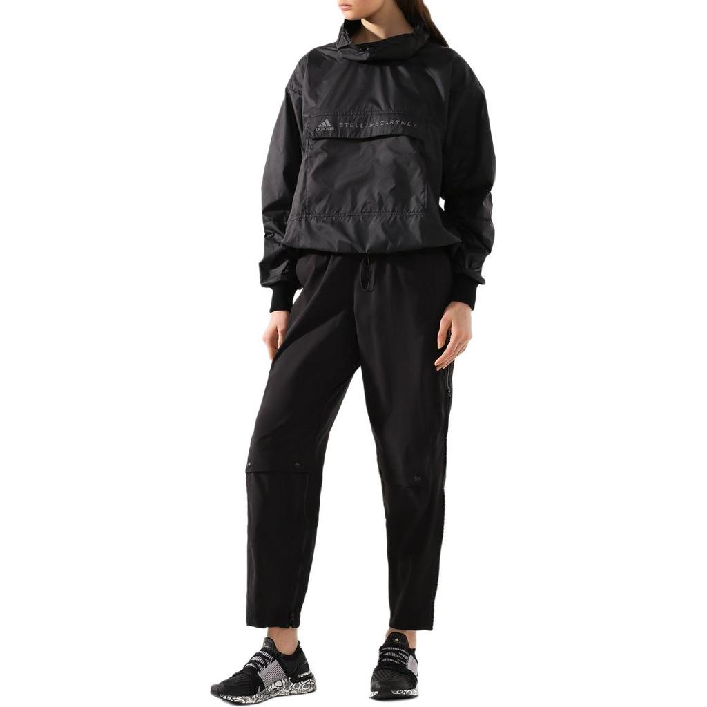 Adidas Solid Color Breathable Knitted Sports Pants Women Bottoms Black FS7574