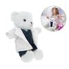 DECHOUS Doctor Bear Doll, Plush Toy Bear, 30cm, Animal Doctor Doll, PP Cotton, Recording Function, Doctor Bear (White)