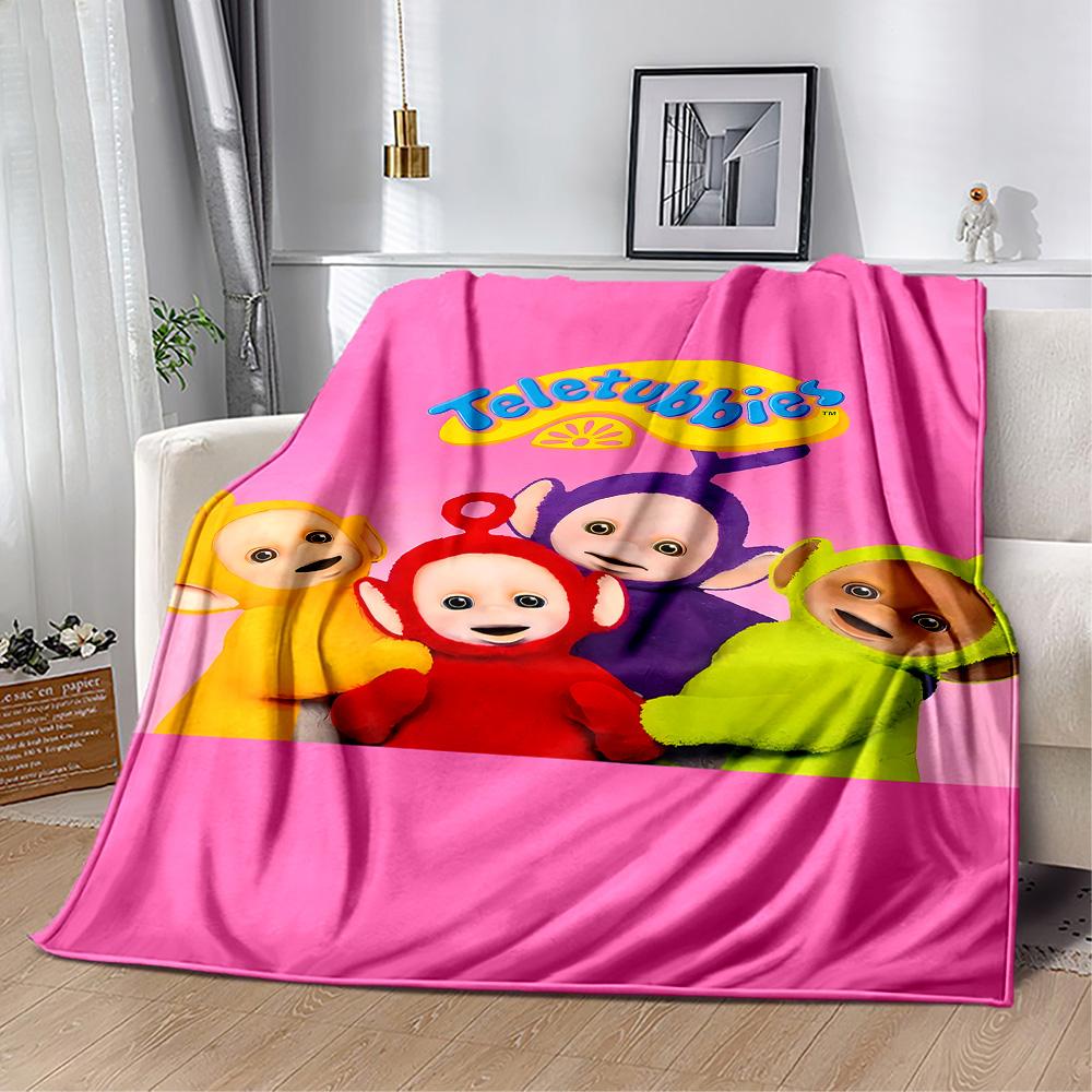 Teletubbies: Colorful Friends Blanket Durable Comfort Great for Picnics Seaside Office for All Occasions Digital Print Gift for Travel Home Birthdays