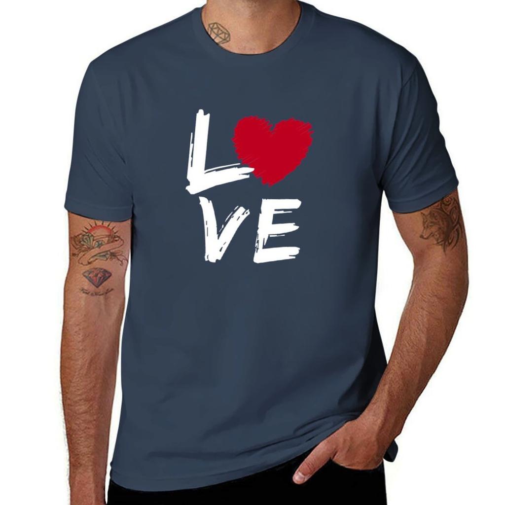 i love you design TShirt Breathable Lightweight Summer Top