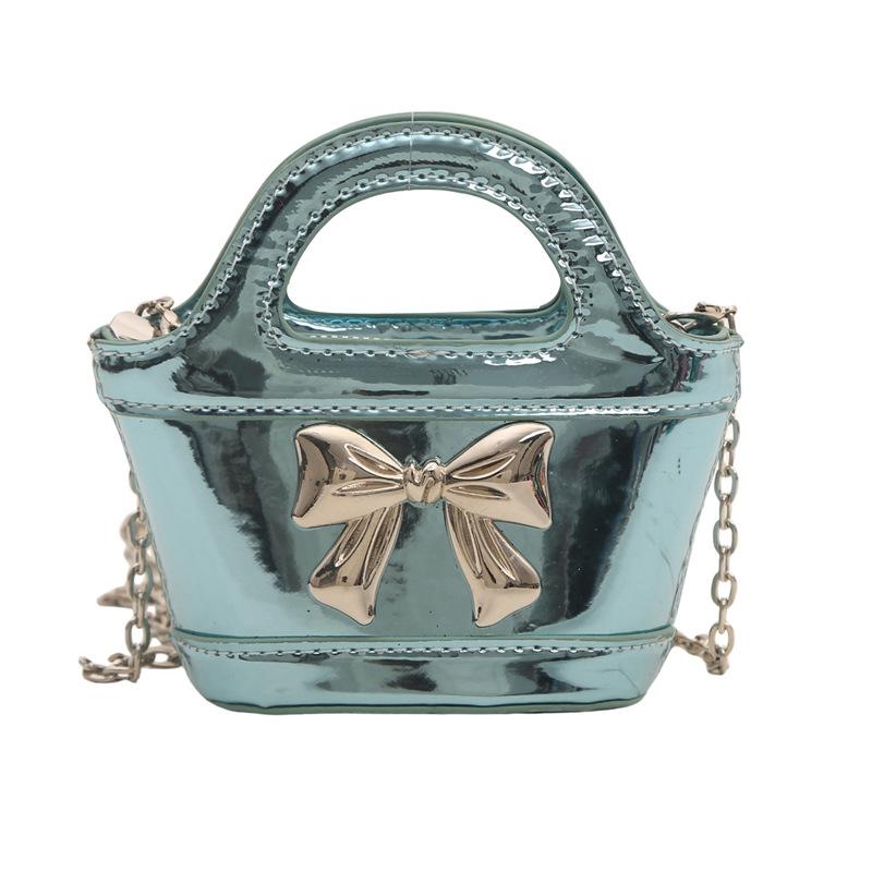 Kids Shoulder Charming Bag Designed With Shiny Colors And A Cute Bow For Fashionforward Preschoolers