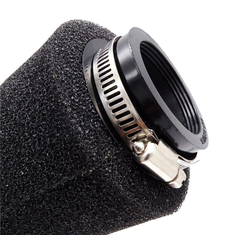 Filtru de aer universal cu spumă neagră, 47 mm, curățător de burete, potrivit pentru Suzuki Yamaha Kawasaki ATV Bike Dirt Pit Parts