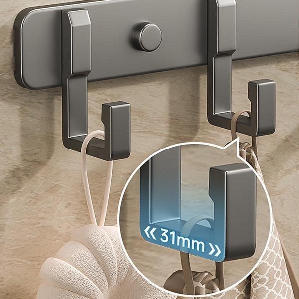 Ganci a 3/5/7 file in alluminio montati a parete gancio portachiavi da parete appendino portasciugamani da parete gancio a parete camera da letto bagno appendiabiti da toilette gancio a fila montato a parete