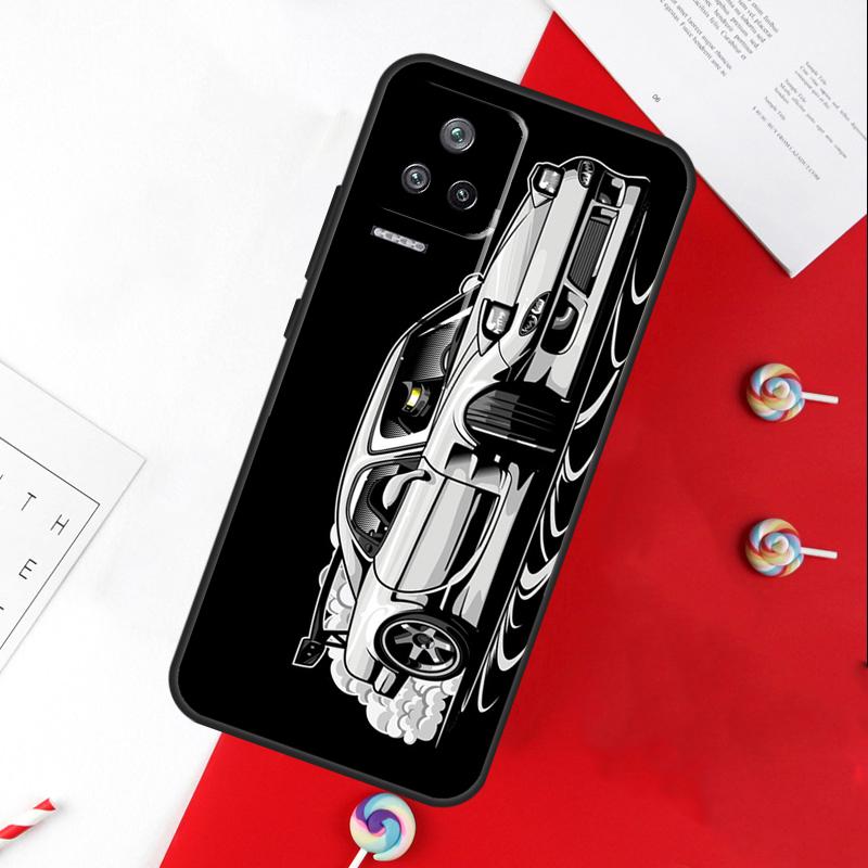 JDM Car RX7 MX5 Cover For Xiaomi 13T 11T 12T 14T Pro 13 14 15 Ultra POCO X7 Pro X3 X5 X6 F5 F6 M6 Pro Case