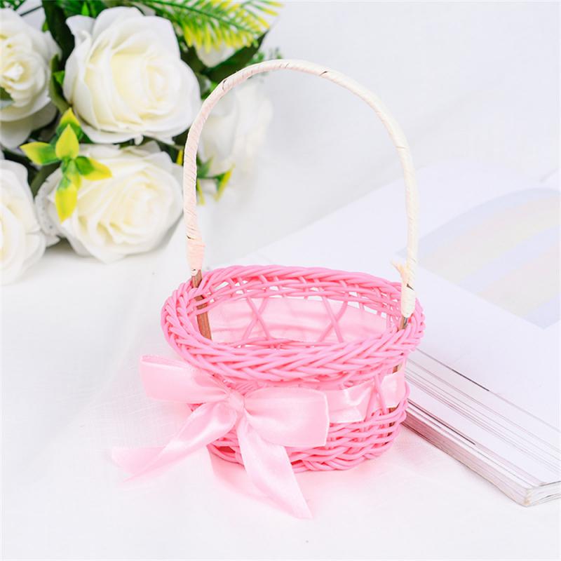 2/3/4PCS Picnic Basket Environmentally Friendly Adopt High-quality Plastic Rattan Material Handwork Holiday Decoration Portable