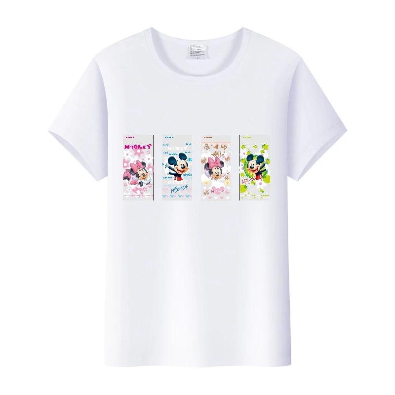 Casual Cartoon Minnie Summer Blouses T-shirt White 2000s Tees Tshirt Mickey Mouse Tops Oversized Clothes Unisex